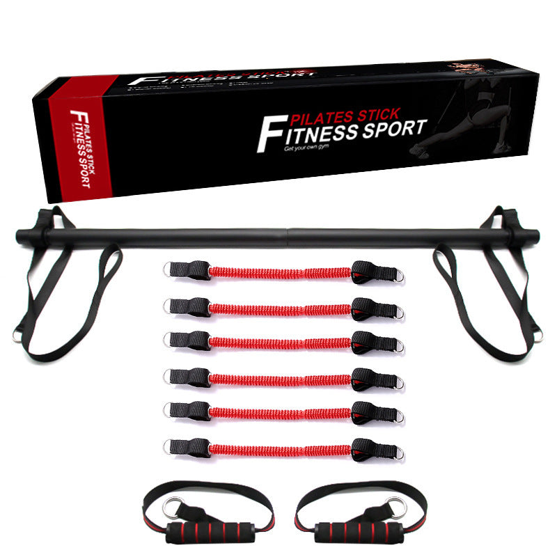 Bar Kit With Resistance Bands Portable Home Gym Workout