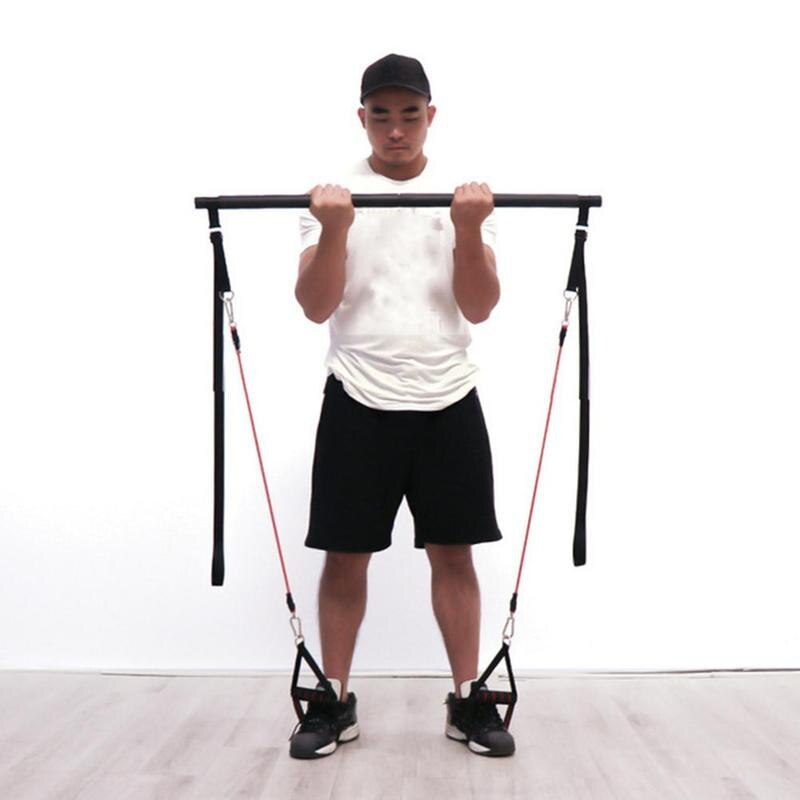Bar Kit With Resistance Bands Portable Home Gym Workout